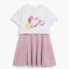 2-in-1 jurk met hartjes