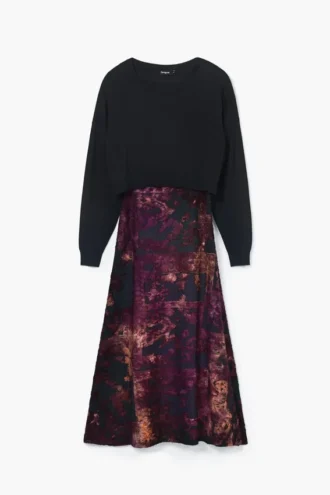 2-in-1 midi-jurk