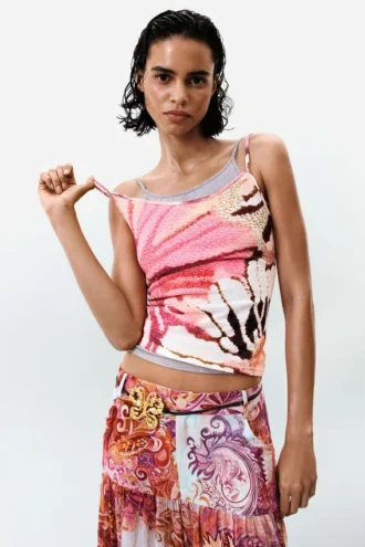 2-in-1 top met bandjes