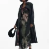 Abstracte midi-jurk