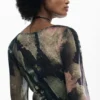 Abstracte midi-jurk
