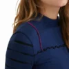 Artistiek geribbeld T-shirt met volants