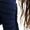 Artistiek geribbeld T-shirt met volants