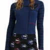 Artistiek geribbeld T-shirt met volants