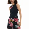 Asymmetrische bloemenjurk