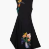 Asymmetrische bloemenjurk