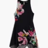 Asymmetrische bloemenjurk