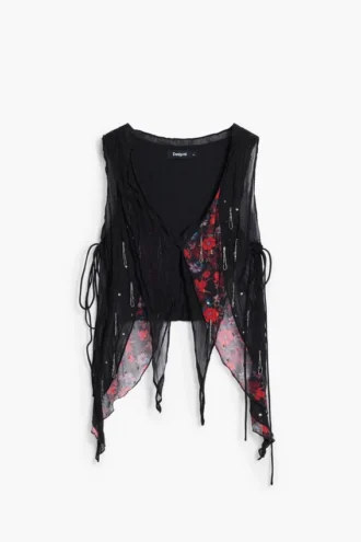 Asymmetrische chiffonblouse