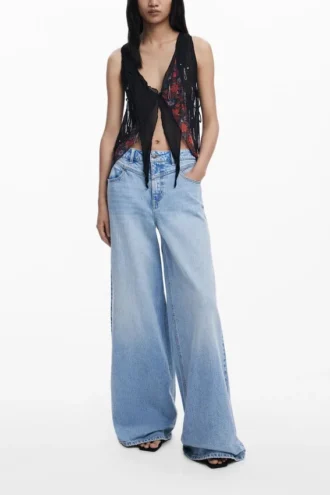 Asymmetrische chiffonblouse