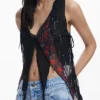 Asymmetrische chiffonblouse