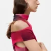 Asymmetrische gedrapeerde jurk