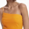 Asymmetrische gelaagde midi-jurk