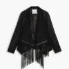Asymmetrische jas van 100% leer Masha Popova