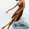 Asymmetrische jurk met bandjes