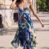 Asymmetrische jurk met print