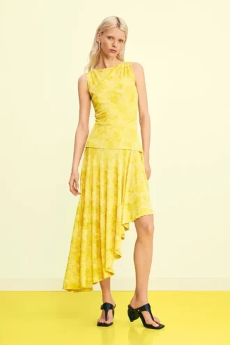 Asymmetrische jurk met print