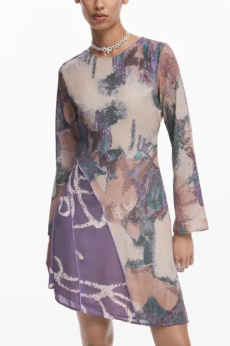 Asymmetrische jurk met print