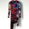 Asymmetrische jurk met print