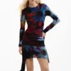 Asymmetrische jurk met print
