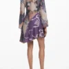 Asymmetrische jurk met print