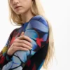Asymmetrische jurk met print