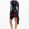 Asymmetrische jurk met print