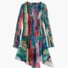 Asymmetrische jurk met ruches