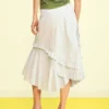 Asymmetrische midi-rok