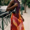 Asymmetrische mouwloze jurk