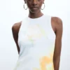 Asymmetrische mouwloze jurk