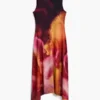 Asymmetrische mouwloze jurk