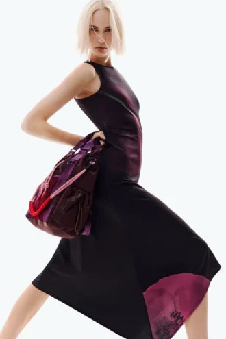 Asymmetrische Poppy-Jurk