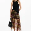 Asymmetrische rok met print
