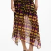 Asymmetrische rok met print