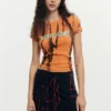 Asymmetrische rok met print