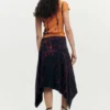 Asymmetrische rok met print