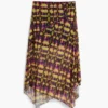 Asymmetrische rok met print