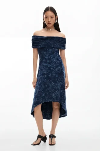 Asymmetrische tie-dye jurk