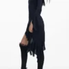 Asymmetrische zwarte jurk MarÍA Escote
