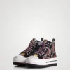 Aziatische Patchwork hoge platform Sneakers