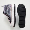 Aziatische Patchwork hoge platform Sneakers