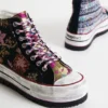 Aziatische Patchwork hoge platform Sneakers