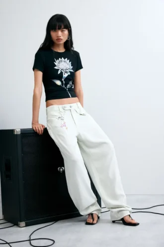 Baggy broek met knopen
