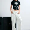 Baggy broek met knopen