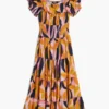 Bardot-jurk met ruches