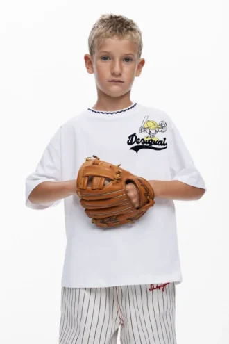 Baseball T-shirt met korte mouwen