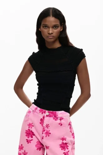 Basic T-shirt met korte mouwen