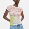 Bedrukt gebreid T-shirt
