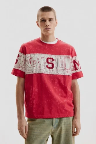 Bedrukt gebreid T-shirt