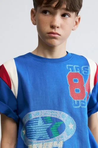 Bedrukt katoen T-shirt